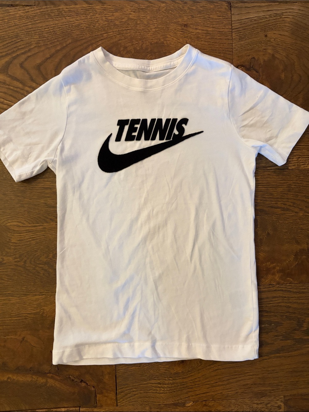 Nike White Tee with Black 'TENNIS' Graphic